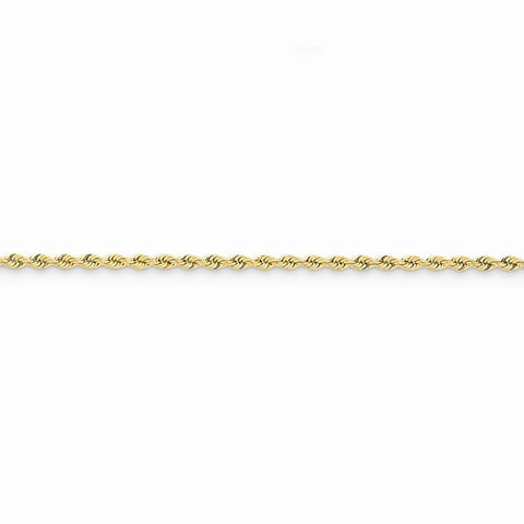 14K Yellow Gold Hand Made Regular Rope Chain Bracelet