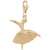 Ballet Dancer Charm in Yellow Gold Plated