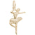 Ballet Dancer Charm In Yellow Gold