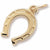 Horseshoe charm in Yellow Gold Plated hide-image