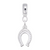 Horseshoe charm dangle bead in Sterling Silver hide-image
