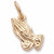 Praying Hands charm in Yellow Gold Plated hide-image