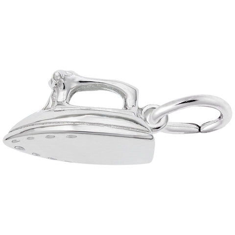 Iron Charm In 14K White Gold