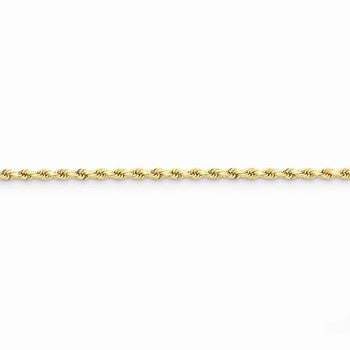 14K Yellow Gold Diamond-Cut Rope Chain with Lobster Clasp, 30 inch x 2.75mm