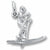 Skier charm in 14K White Gold hide-image