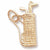 Golf Bag charm in Yellow Gold Plated hide-image