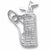 Golf Bag charm in Sterling Silver hide-image