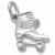 Rollerskate charm in Sterling Silver hide-image