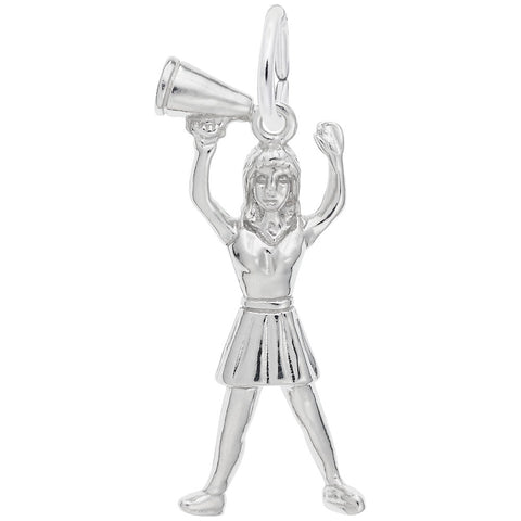 Cheerleader Charm In Sterling Silver