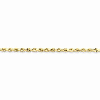 14K Yellow Gold Diamond-Cut Rope Chain with Lobster Clasp, 30 inch x 3mm