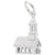 Church Charm In 14K White Gold