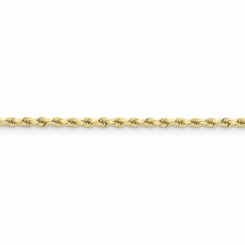 14K Yellow Gold Diamond-Cut Rope Chain with Lobster Clasp, 30 inch x 3.5mm