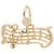 Music Staff Charm in Yellow Gold Plated