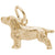 Springer Spaniel Charm In Yellow Gold