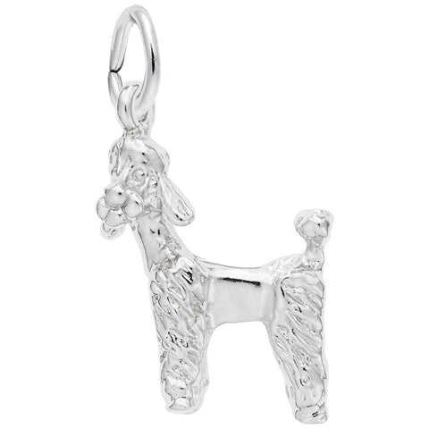 Poodle Charm In Sterling Silver