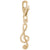 Treble Clef Charm In Yellow Gold