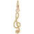 Treble Clef Charm In Yellow Gold