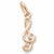 Treble Clef Charm in 10k Yellow Gold hide-image