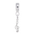Treble Clef Charm Dangle Bead In Sterling Silver