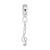 Treble Clef charm dangle bead in Sterling Silver hide-image