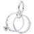 Wedding Rings Charm In 14K White Gold