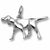 Retriever Dog charm in 14K White Gold hide-image