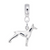 Doberman Dog charm dangle bead in Sterling Silver hide-image