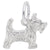 Scottie Dog Charm In 14K White Gold