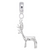 Buck Charm Dangle Bead In Sterling Silver
