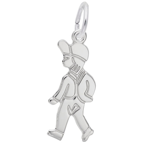 Boy Charm In 14K White Gold