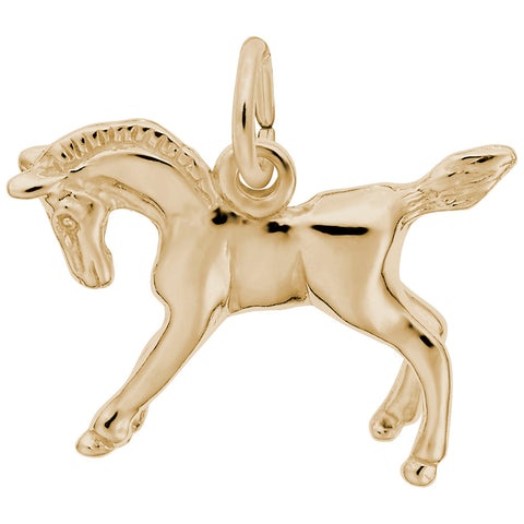 Horse Charm In Yellow Gold