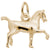 Horse Charm In Yellow Gold