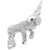 Lamb Charm In 14K White Gold