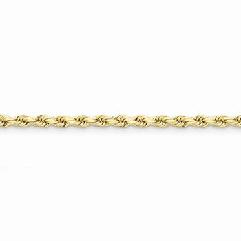 14K Yellow Gold Diamond-Cut Rope Chain with Lobster Clasp, 30 inch x 5mm