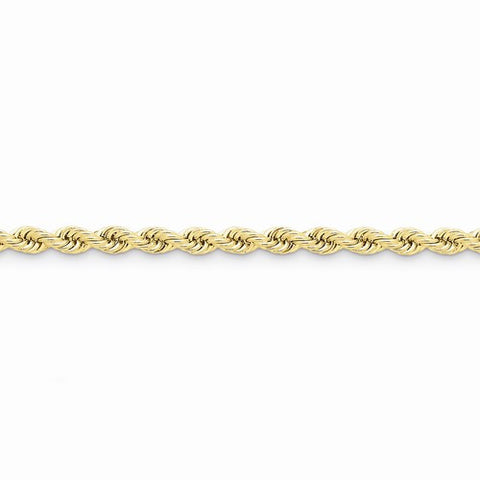 14K Yellow Gold Hand Made Regular Rope Chain Anklet