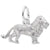 Lion Charm In 14K White Gold