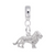 Lion Charm Dangle Bead In Sterling Silver