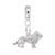 Lion charm dangle bead in Sterling Silver hide-image
