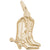 Cowboy Boots Charm In Yellow Gold