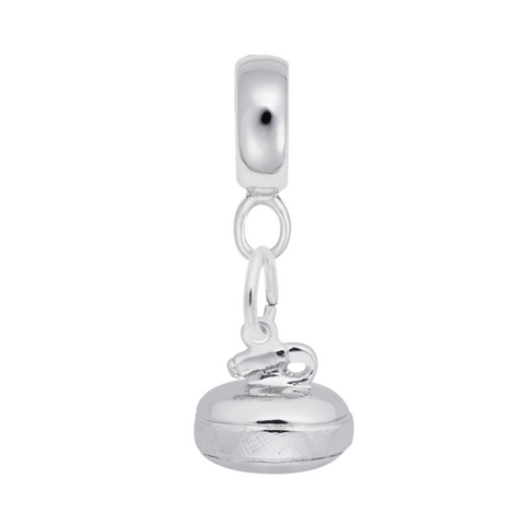 Curling Charm Dangle Bead In Sterling Silver
