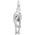 Horse Charm In 14K White Gold
