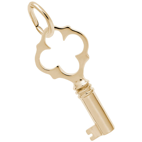 Key Charm In Yellow Gold