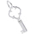 Key Charm In 14K White Gold