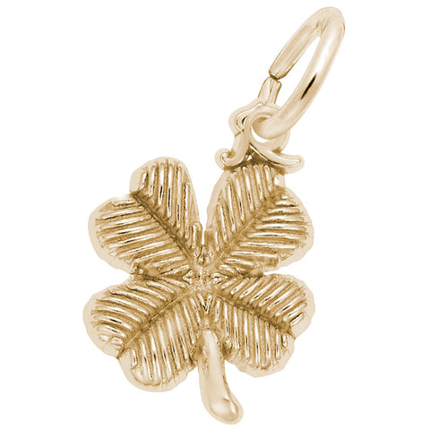 4 Leaf Clover Charm in Yellow Gold Plated