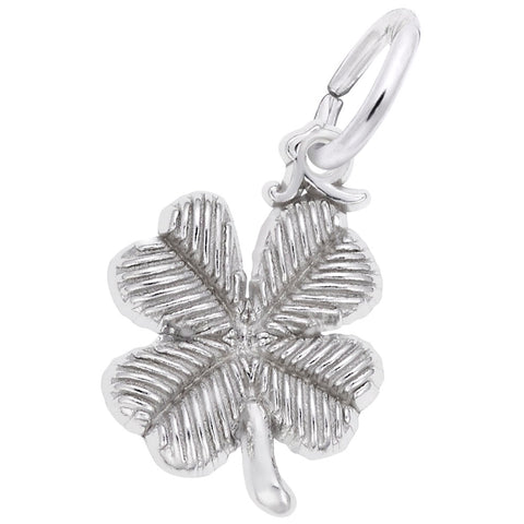 4 Leaf Clover Charm In 14K White Gold