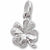 4 Leaf Clover charm in 14K White Gold hide-image