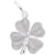 4 Leaf Clover Charm In 14K White Gold