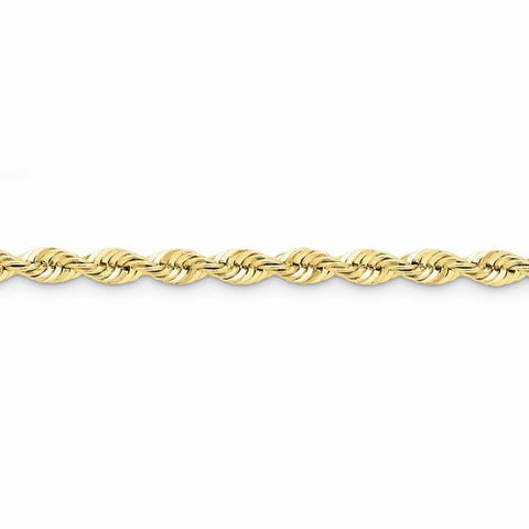 14K Yellow Gold Hand Made Regular Rope Chain Anklet
