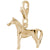 Horse Charm in Yellow Gold Plated