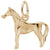 Horse Charm in Yellow Gold Plated